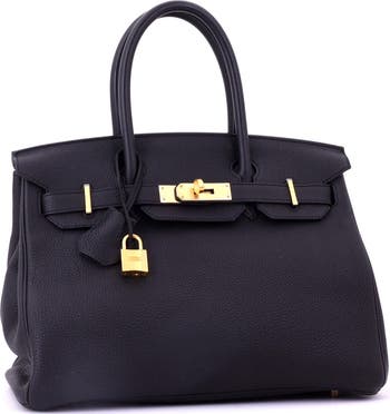 Birkin Handbag Black Togo with Rose Gold Hardware 30