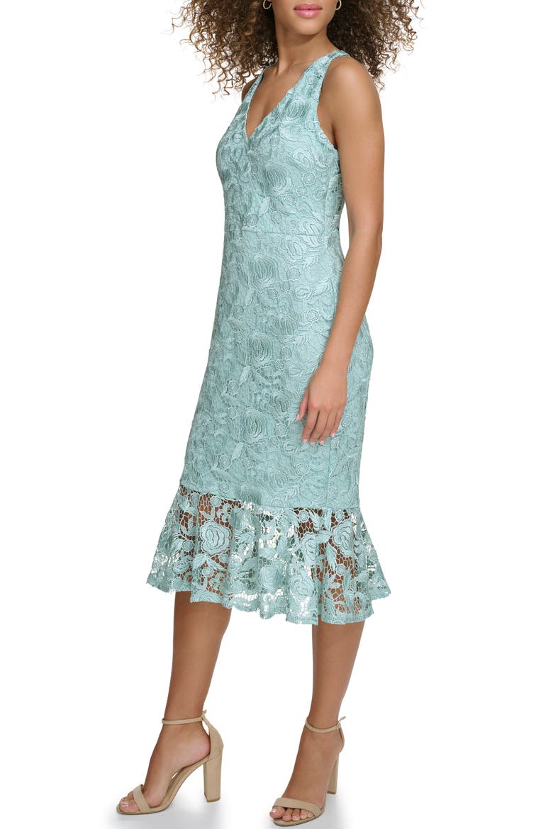 Floral Lace Halter Dress, Alternate, color, MINT