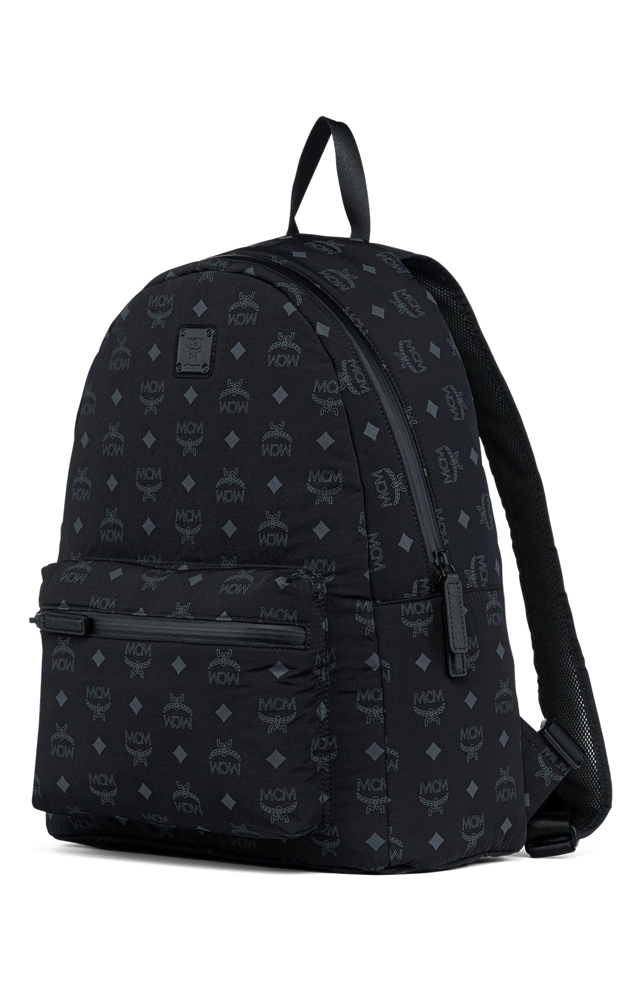 MCM Stark Packable Backpack in Monogram Nylon, Alternate, color, 