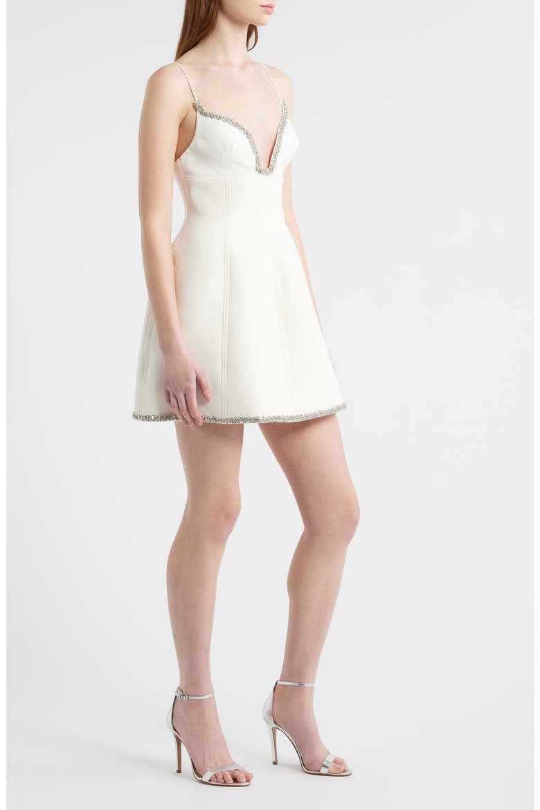 Cranstone Rhinestone Cocktail Minidress, Alternate, color, IVORY