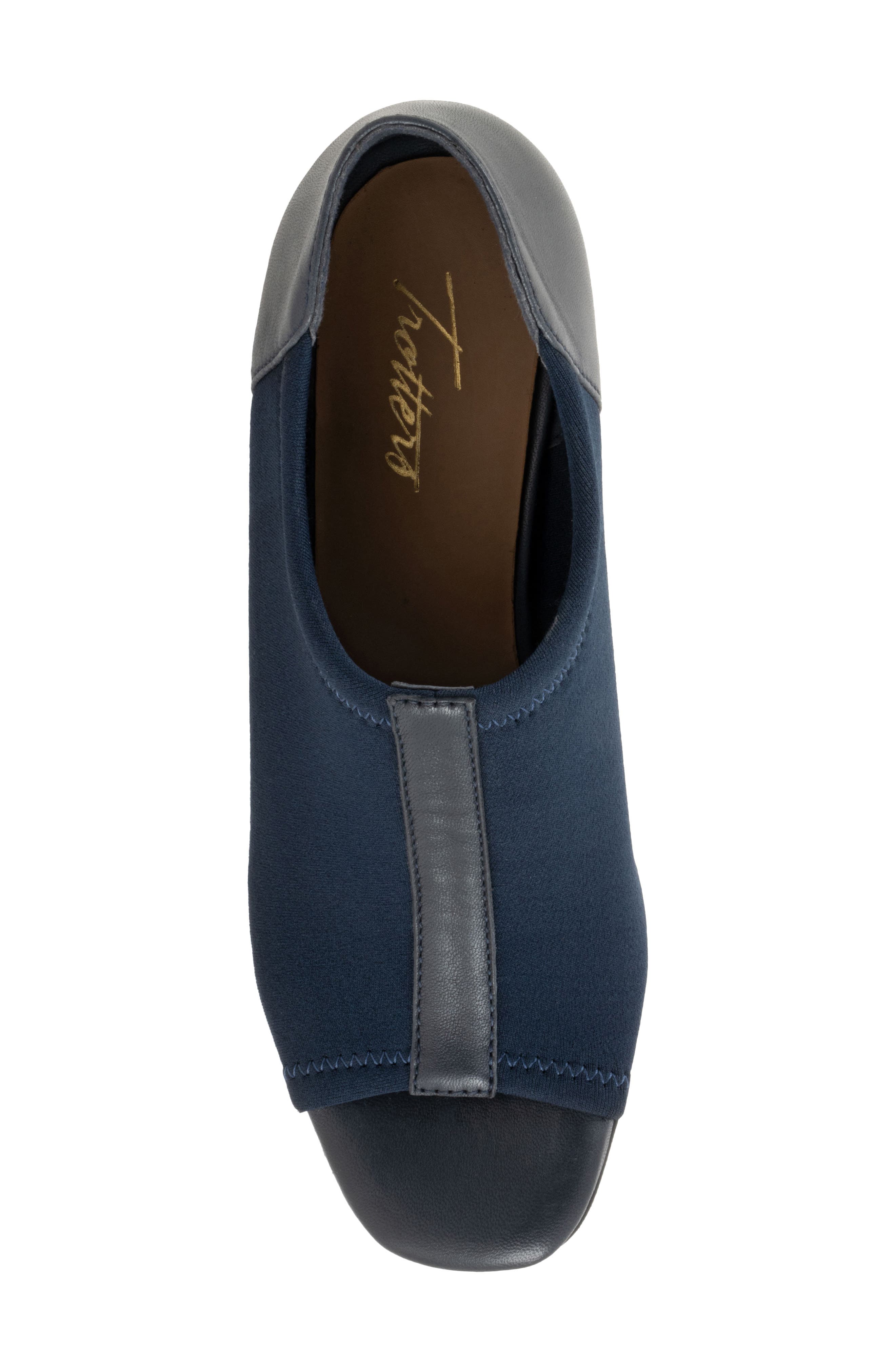 Lennon Peep Toe Block Heel Pump, Alternate, color, NAVY