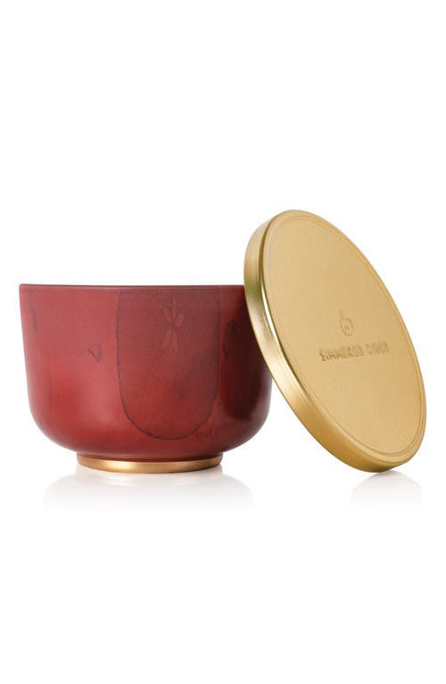 Thymes Simmered Cider Candle Tin In Red