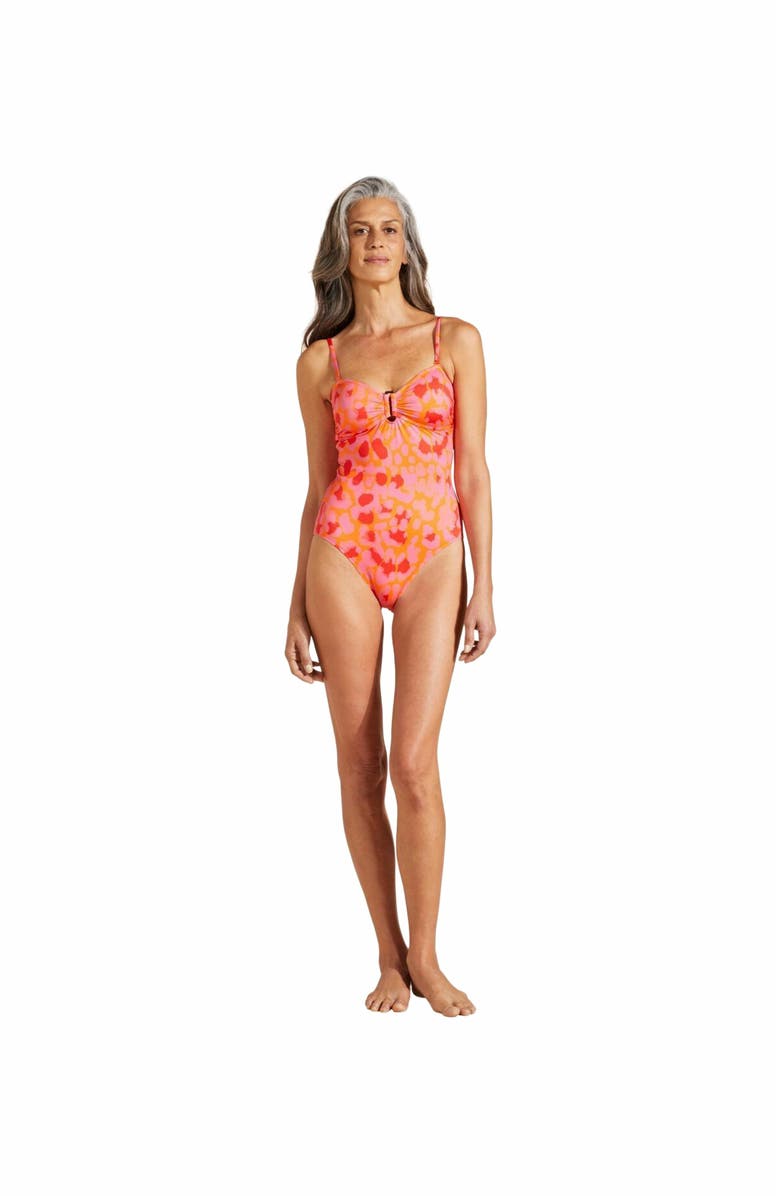 Vilebrequin Women's New Leopard One-Piece Swimsuit, Main, color, Abricot
