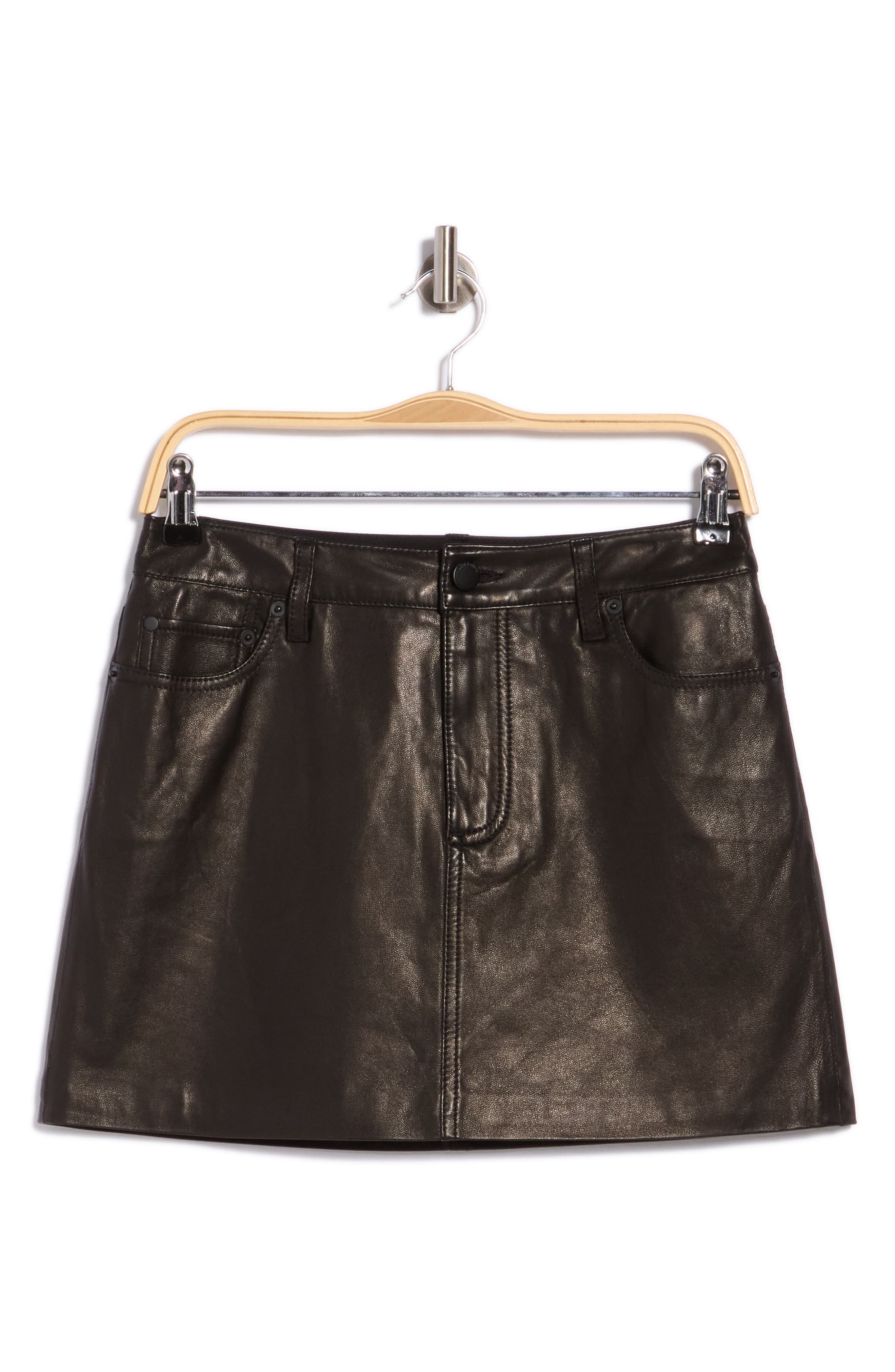 Joss Leather Miniskirt