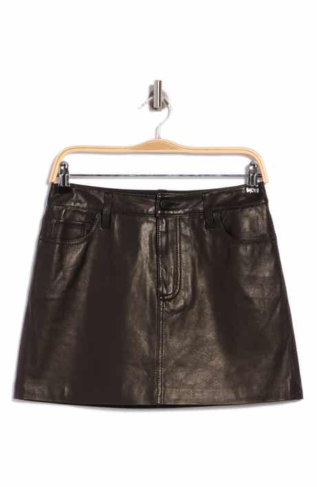 Joss Leather Miniskirt