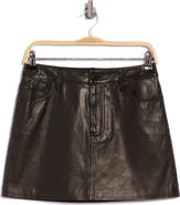 ALICE + OLIVIA Joss Leather Miniskirt
