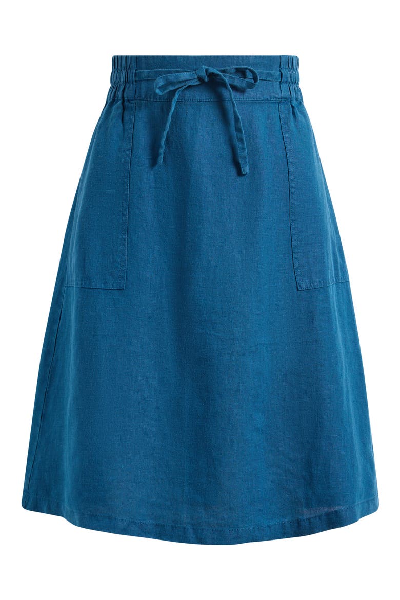 Pepper Moth Linen Skirt, Alternate, color, OCEAN DRIFT