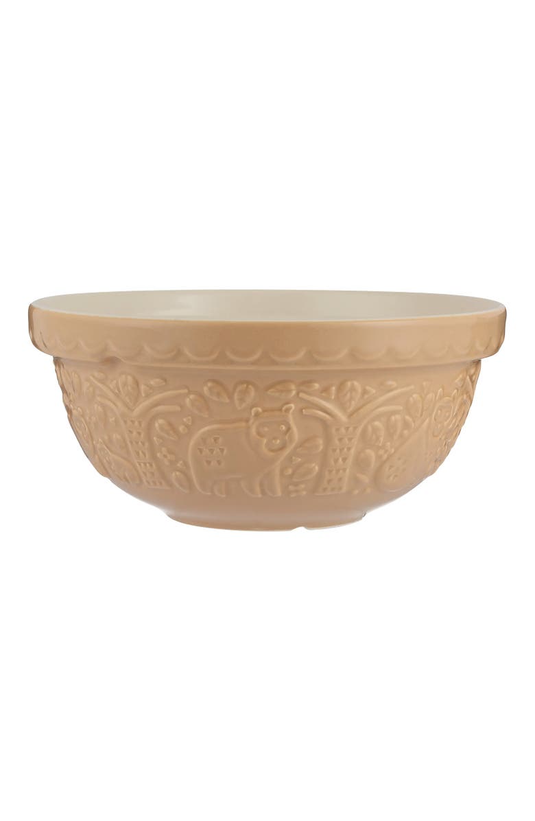MASON CASH In The Forest Bear Size 24 Mixing Bowl, Cane, 2.15 Quart, Main, color, Cane