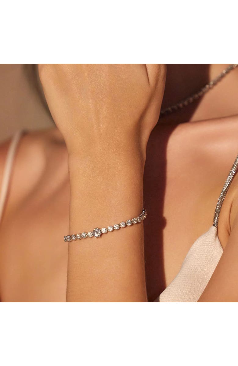 Bearfruit Jewelry Celeste Tennis Necklace, Bracelet & Earring Set Dainty Jewelry, Alternate, color, Silver