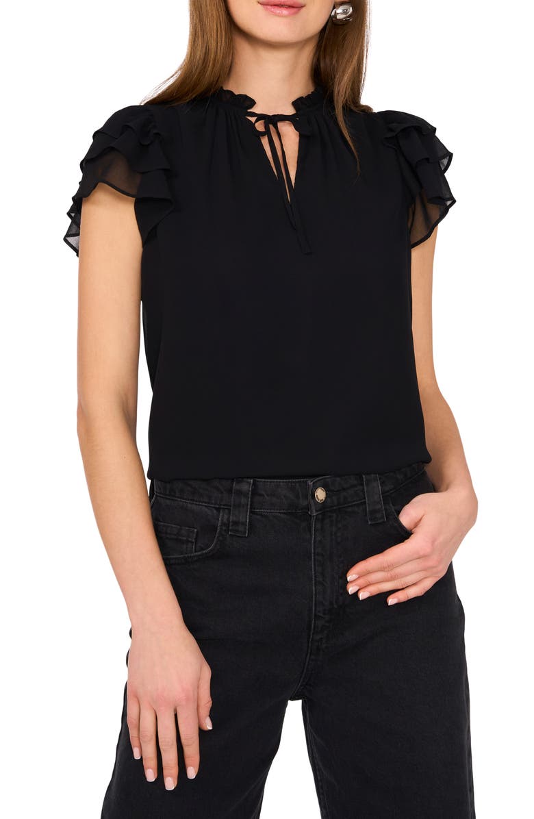 1.STATE Ruffle Flutter Sleeve Top, Main, color, 