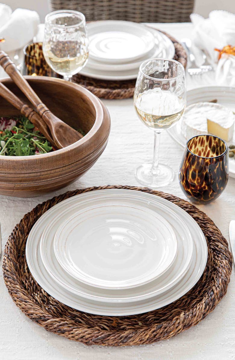 Juliska Rustic Rope Chargers Set of 4, Alternate, color, Natural