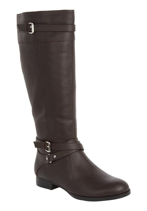 The Janis Wide Calf Leather Boot