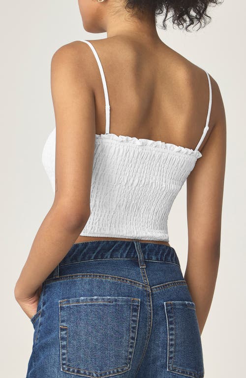Florence By Mills Smocked Crop Camisole In White