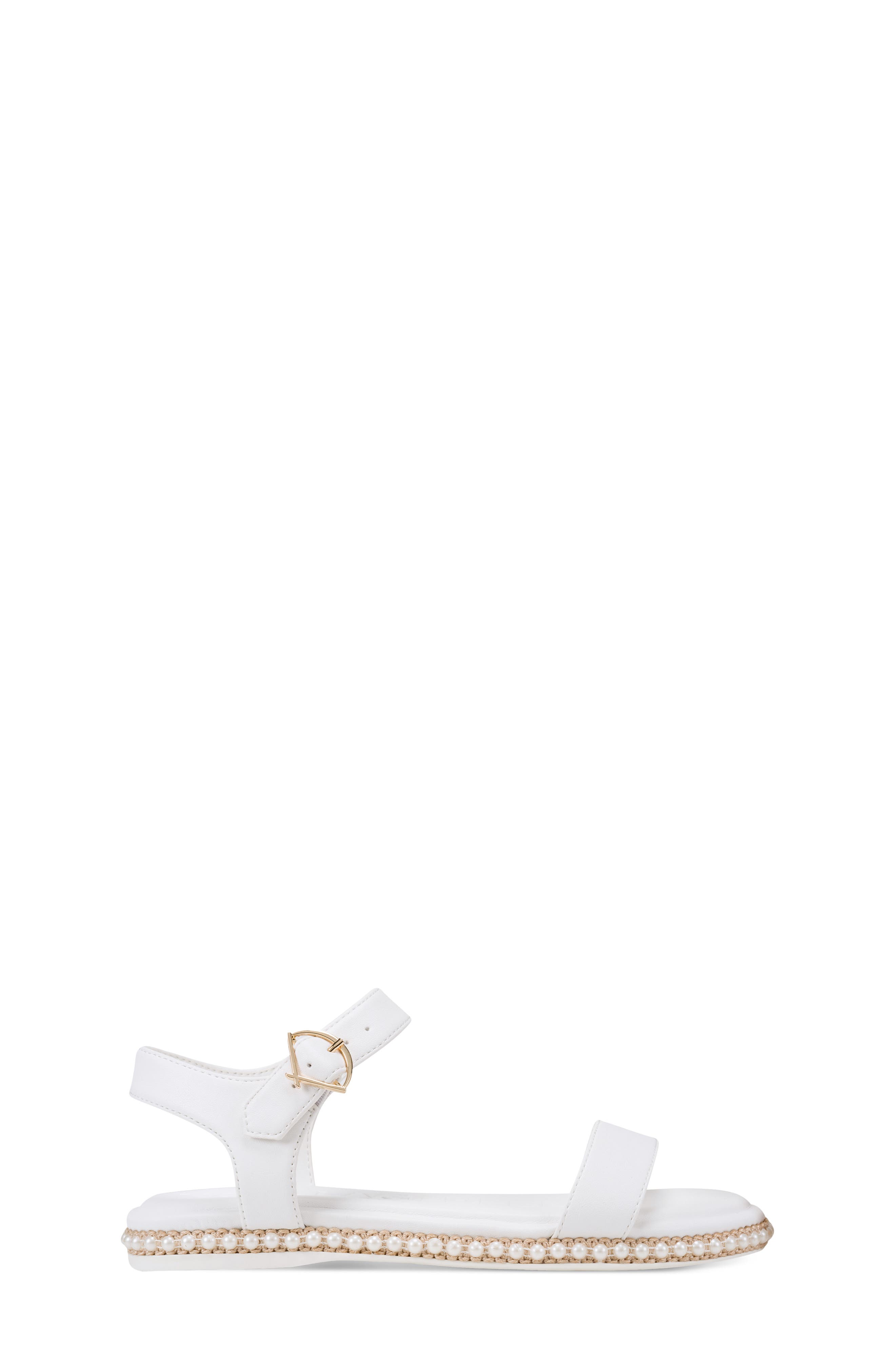KARL LAGERFELD PARIS Claire Ankle Strap Sandal, Alternate, color, Bright White