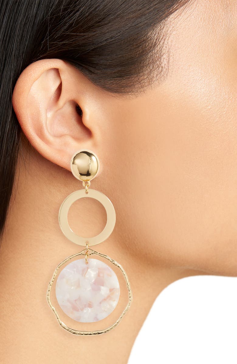 Ettika Disc Drop Earrings, Alternate, color, 