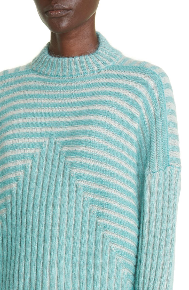 Rick Owens Stripe Wool & Mohair Blend Sweater, Alternate, color,