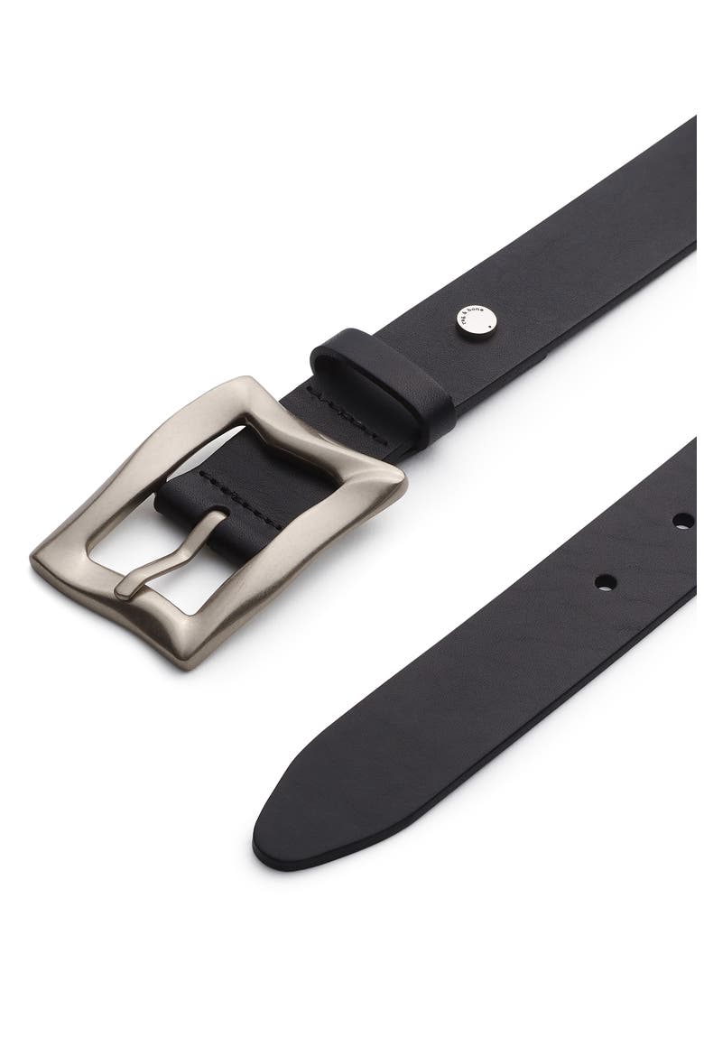 Waverly Leather Belt, Alternate, color, BLACK