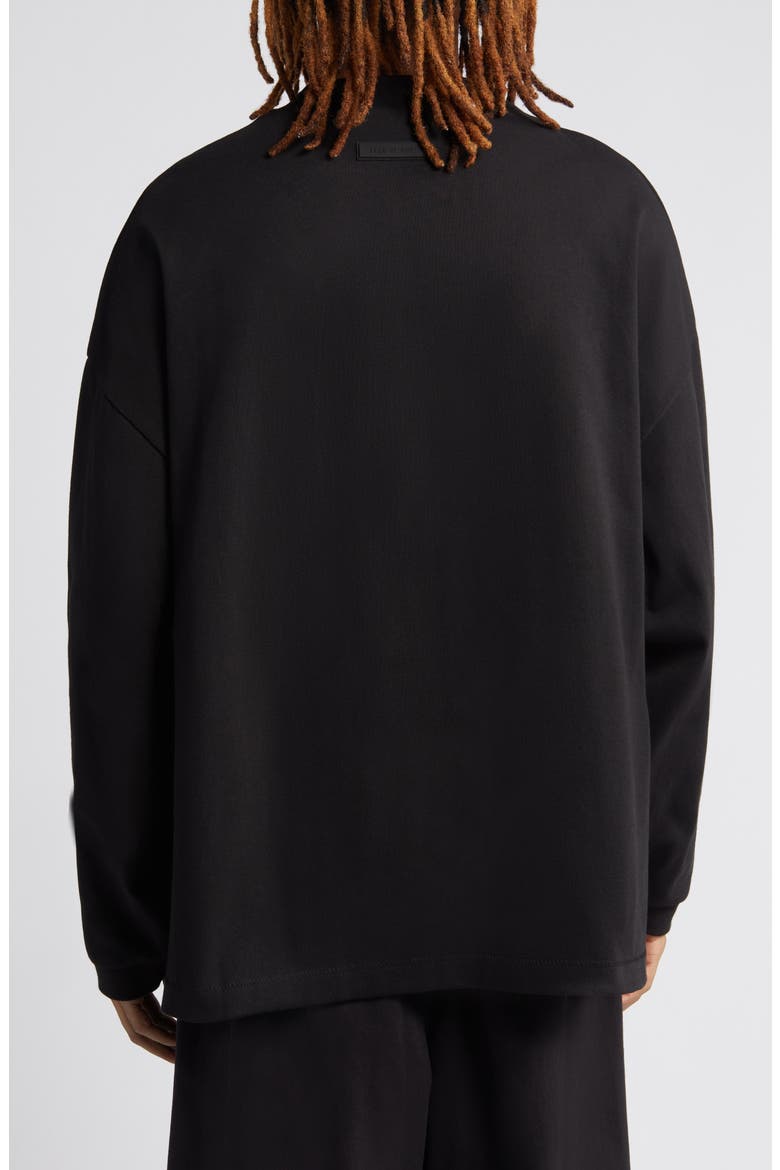 Oversize Long Sleeve Logo Graphic T-Shirt, Alternate, color, JET BLACK