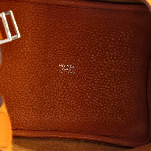 Pre-owned Hermes Hermes Picotin Lock Bag Clemence Pm In Orange
