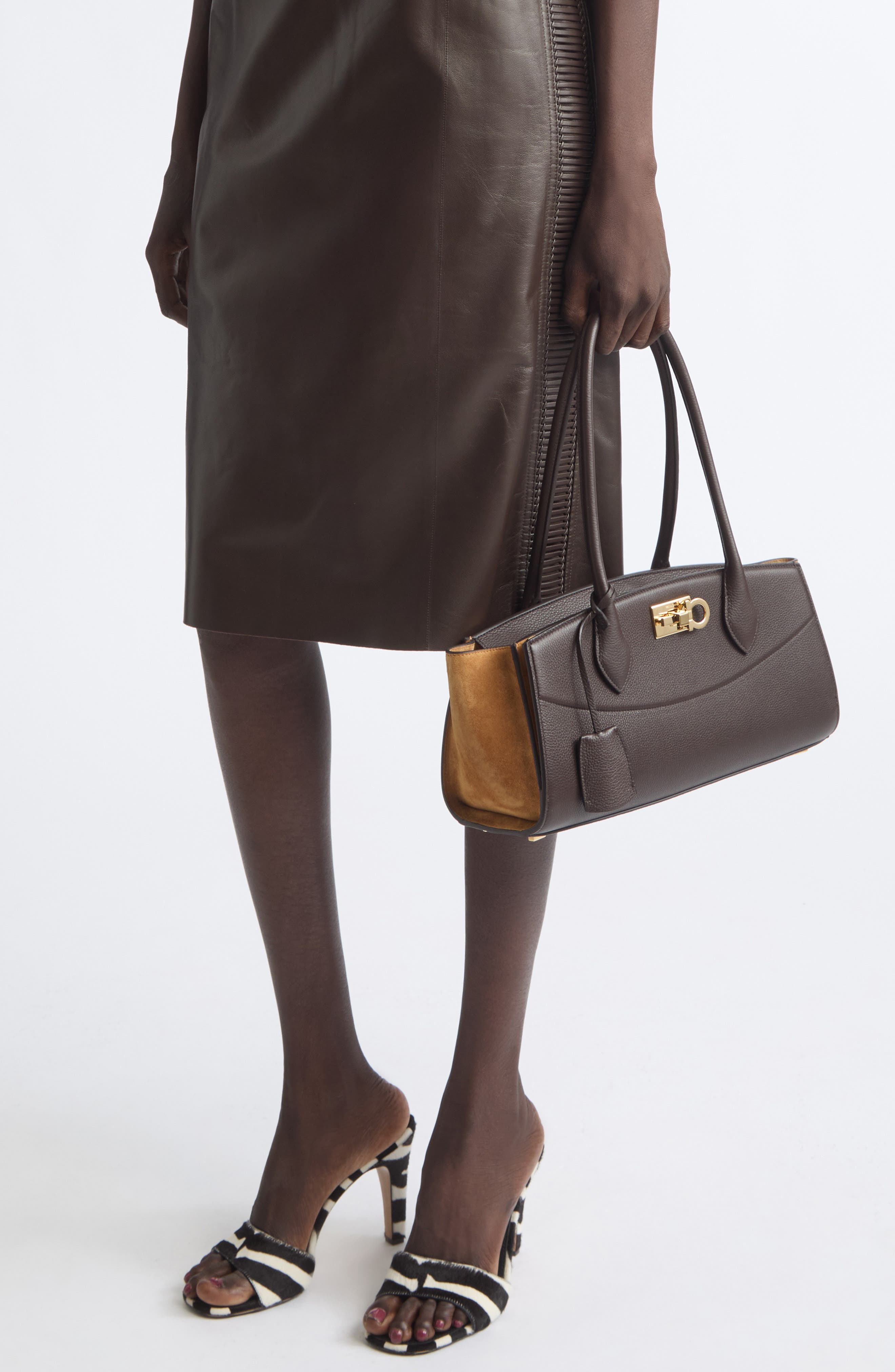 Medium Studio Soft Leather East/West Bag, Alternate, color, TESTA DI MORO NATURALE