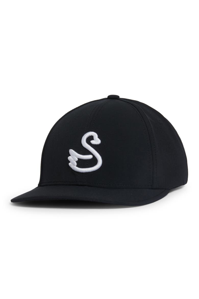 Swan Delta Waterproof Baseball Cap, Main, color, BLACK-WHITE
