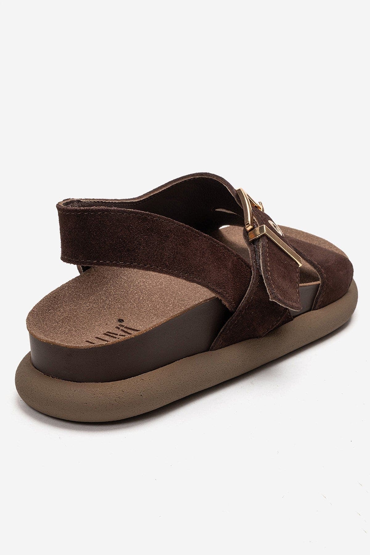 Forever & Always Shoes Jalven Leather Sandal, Alternate, color, Brown Suede
