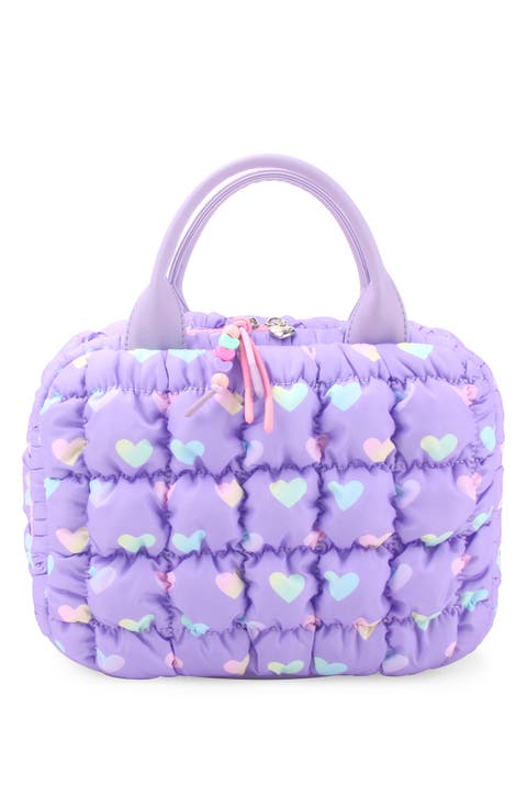 Kids' Heart Print Scrunch Lunch Bag