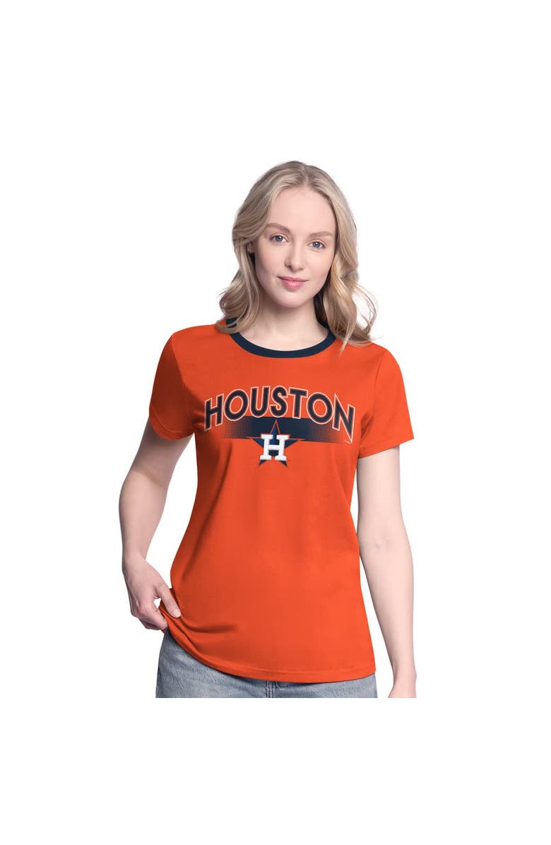 G-III 4HER BY CARL BANKS Women's G-III 4Her by Carl Banks  Orange Houston Astros Pitch T-Shirt, Main, color, 