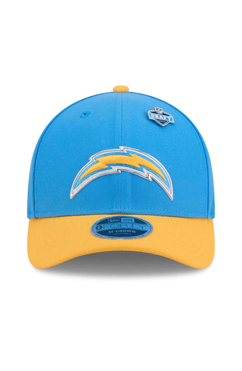 New Era Men's New Era  Powder Blue/Gold Los Angeles Chargers 2026 NFL Draft 9FORTY M-Crown Adjustable Hat, Alternate, color, Powder Blue