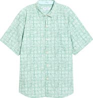 Tommy Bahama Coastal Ease Carrico Tiles IslandZone® Short Sleeve Button-Up Shirt