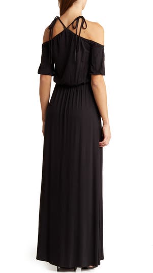 Tie Neck Maxi Dress