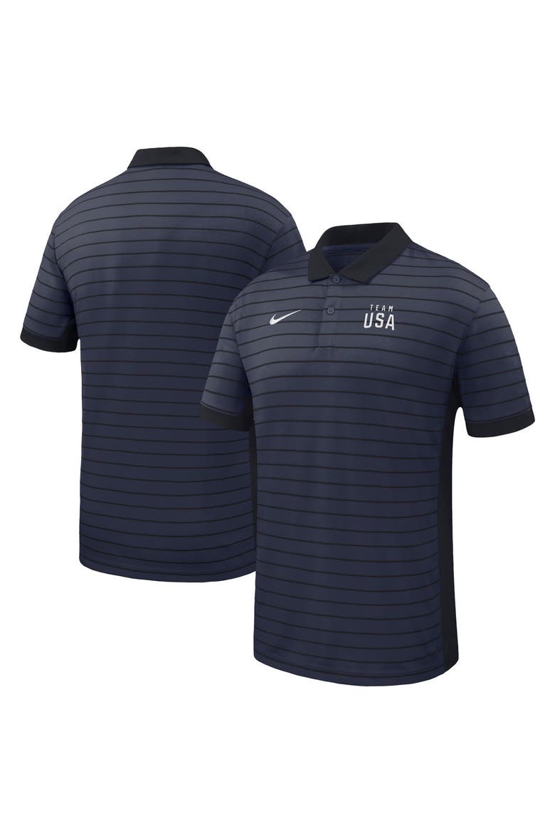Men's Nike Navy Team USA Victory Stripe Dri-FIT Polo, Main, color, Navy