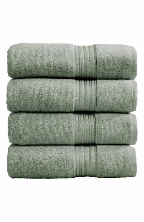 Woven & Weft Quick-Dry Cotton 4-Pack Bath Towel Set