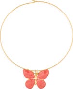 Kenneth Jay Lane Butterfly Pendant Necklace