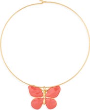 Kenneth Jay Lane Butterfly Pendant Necklace