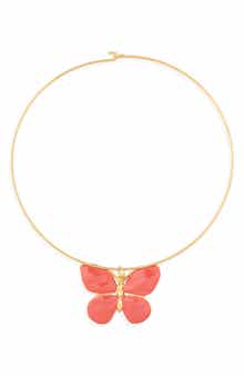 Kenneth Jay Lane Butterfly Pendant Necklace