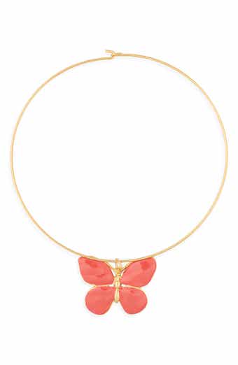 Kenneth Jay Lane Butterfly Pendant Necklace