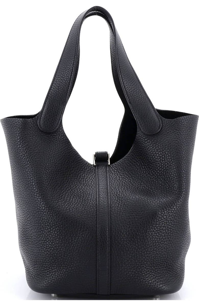 Pre-Owned Hermes Picotin Lock Bag Clemence MM, Alternate, color, Noir