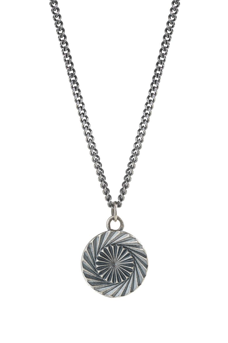 Recycled Sterling Silver Pendant Necklace, Main, color, SILVER