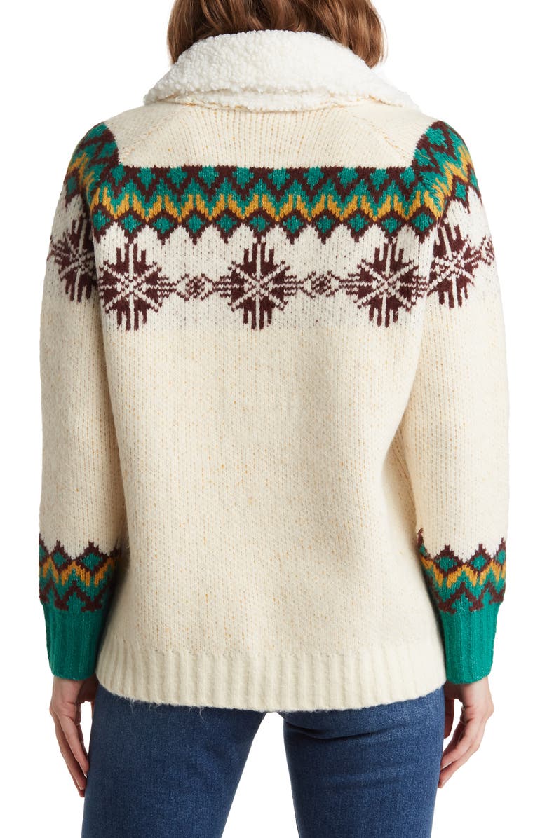 Cotton Emporium Joe Coatigan with High Pile Fleece Trim, Alternate, color,