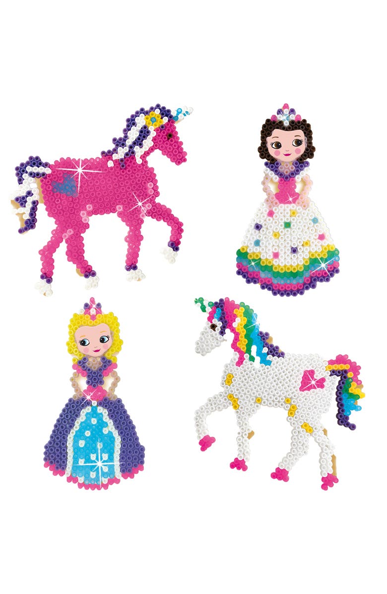 SES Creative Beedz Unicorns and Princesses Iron On Beads, Ages 5+, Alternate, color, Multicolored