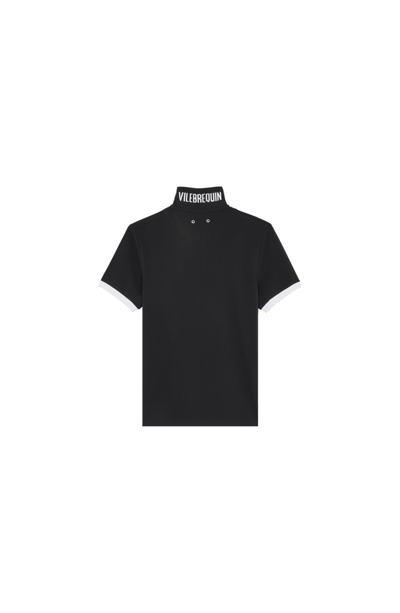 Vilebrequin Men's Solid Cotton Polo, Alternate, color, Noir