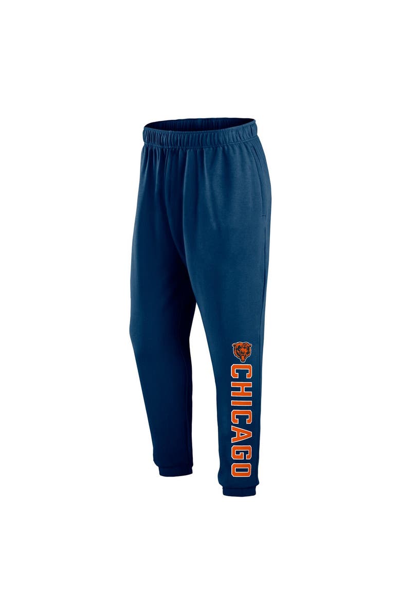 FANATICS Men's Fanatics Branded Navy Chicago Bears Chop Block Fleece Sweatpants, Alternate, color,