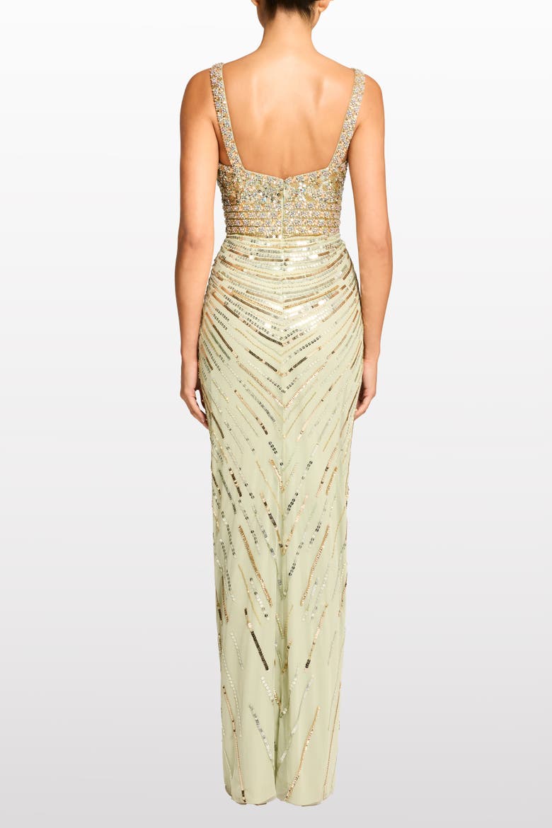 Elixir Sequin-Embellished Maxi Dress, Alternate, color, Gentle Green