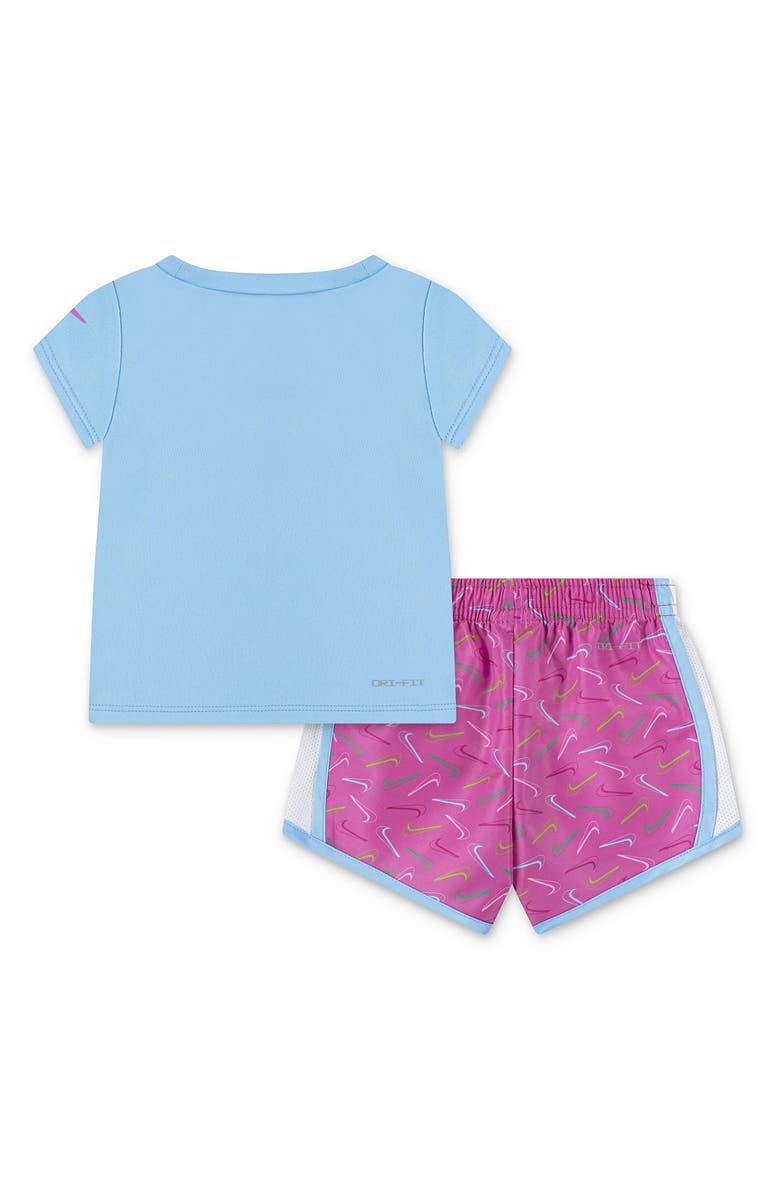 Nike Swoosh Logo T-Shirt & Tempo Shorts Set, Alternate, color, Playful Pink