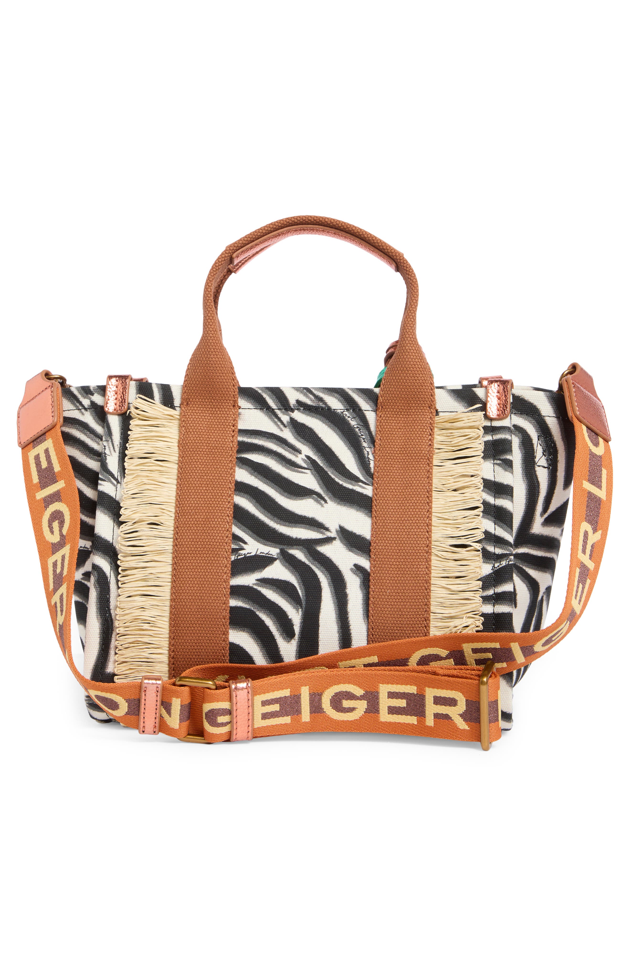 Kurt Geiger London Small Southbank Canvas Shopper, Alternate, color, Charcoal