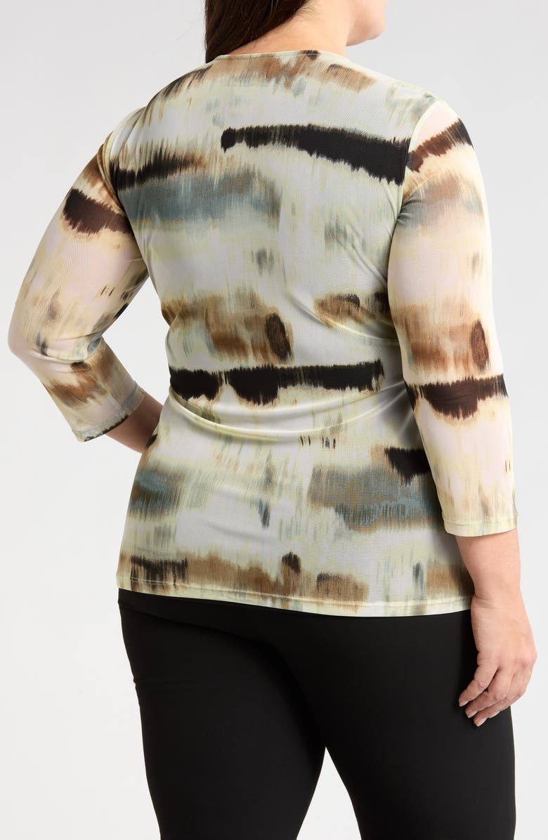 Anne Klein Abstract Print Wrap Top, Alternate, color, 