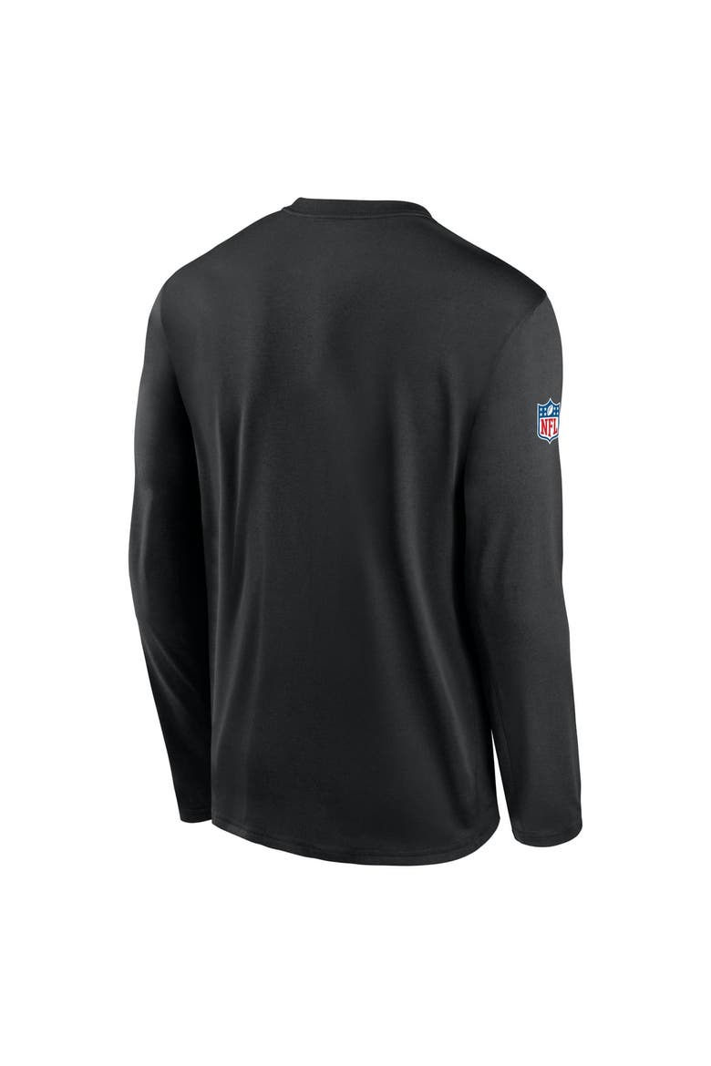 Men's Nike Black Washington Commanders Sideline Small Logo Legend Dri-FIT Long Sleeve T-Shirt, Alternate, color, Black