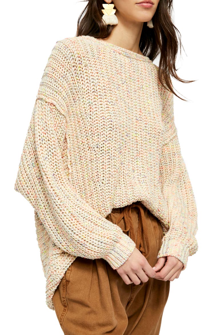 Neon Lights Sweater, Main, color, CONFETTI COMBO