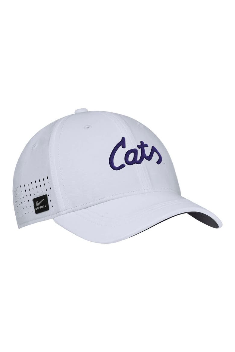 Men's Nike White Kansas State Wildcats 2025 On-Field Performance Flex Hat, Main, color, White